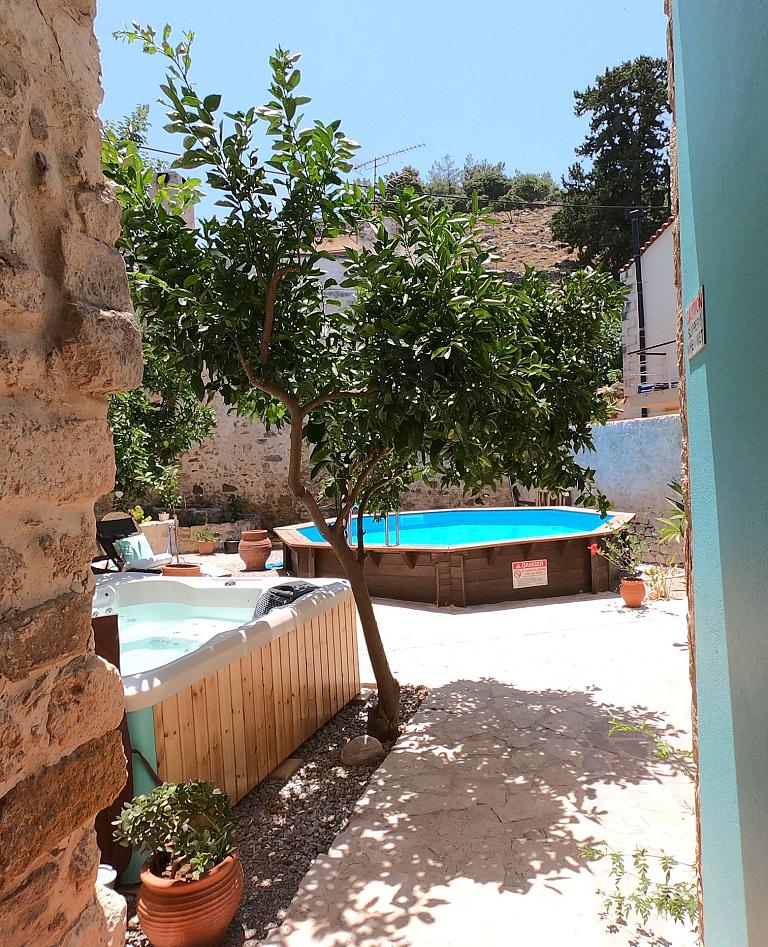 Old Olive Mill Garden from Entrance of The Garden Suite